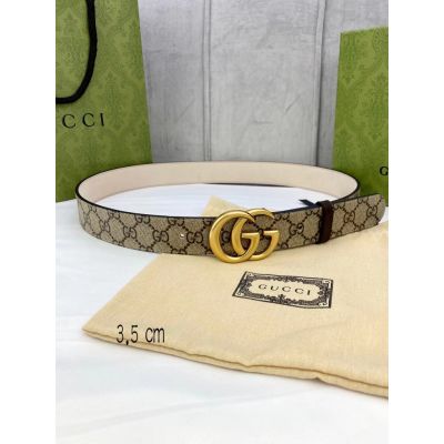 High end luxury brand mens and womens fashion GG 3.5cm belt { original box}