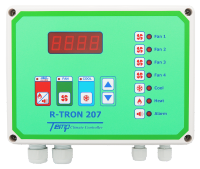 ชุดควบคุมอุณหภูมิในโรงเรือนเลี้ยงสัตว์ Climate Controller Temp R-Tron 207 อุปกรณ์ Temp Sensor 1 เส้น/Hum 1 เส้น