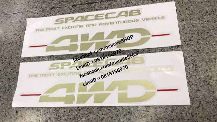 สติ๊กเกอร์ดั้งเดิมรถ-ติดแค๊ป-รถกระบะ-isuzu-คำว่า-spacecab-the-most-exciting-and-adventurous-vehicle-4wd-อีซูซุ-sticker