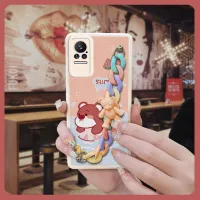 Nordic wind soft shell Phone Case For Xiaomi Civi 5G/Civi 1S Little Bear Color Chain cute Nordic style Simplicity