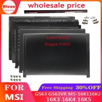 ใหม่สำหรับ MSI GS63 GS63VR 16K3 16K4 16K 5หน้าจอ LCD สำหรับแล็ปท็อปฝาหลัง/ฝาปิดโน้ตบุค/บานพับ/ที่ครอบบานพับ/ที่วางแขน/เคสด้านล่าง