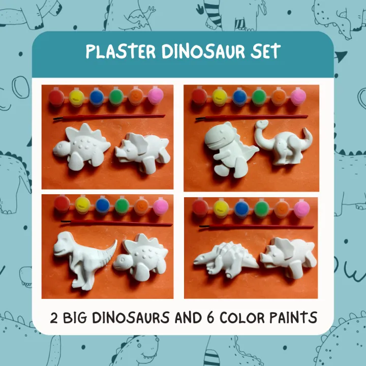 BIG DINOSAUR PLASTER SET/ PLASTER PAINTING DINOSAURS/ DIY PAINTING SET