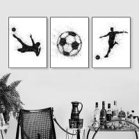Football Wall Art Canvas Painting Posters Prints Abstract Soccer Sport Man Room Decor Pictures Modern Gifts for Home Decoration