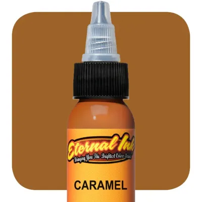 หมึกสักอีเทอนอล&nbsp;CARAMEL ขนาด 1 ออนซ์ สีสักลาย เอทานอล หมึกสัก เอทานอล หมึกแท้ 100% จากอเมริกา Eternal Tattoo Ink CARAMEL 1oz 100% Original From America