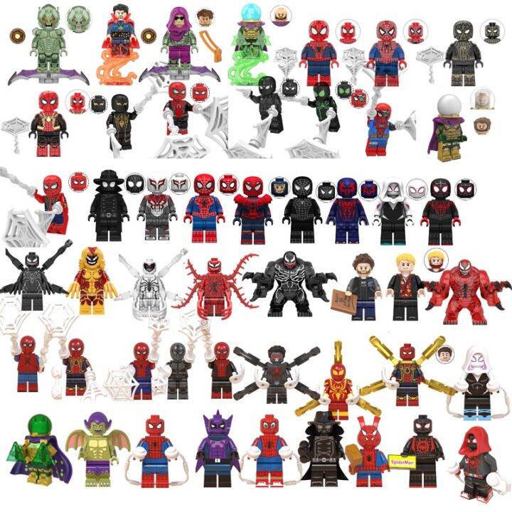 SpiderMan Venom Carnage Green Goblin Mysterio Legoed Minifigures ...