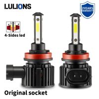 2pcs H7 H11 Led Fog Light Bulbs 360degree Car 9005 9006 HB3 HB4 H8 H9 Original Socket Auto Driving Running Lamps 16000lm 12V Bulbs  LEDs  HIDs