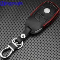 lujie jingyuqin Genuine Leather Car Key Case For Mercedes Benz AMG 2017 E Class W213 key Chain Ring Cover Car Styling Accessories