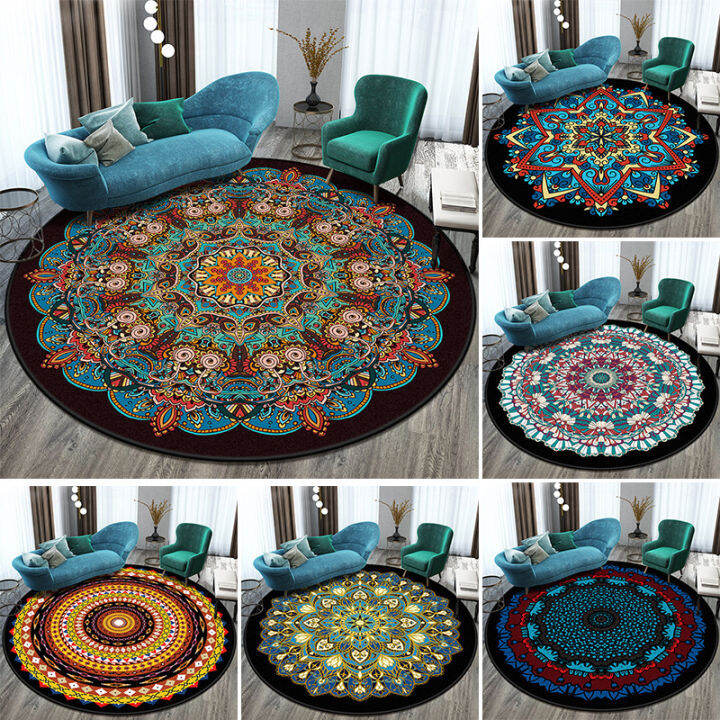 HKStorage Indian Mandala Carpet Round Carpet Living Room Nordic Morocco ...