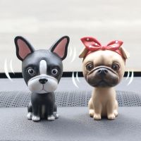 (Gold Seller) 1Pc Cute Dog Figurine Shaking Head Ornament Corgi Pug Bulldog Car Decorations Cake Decor