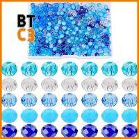 BTC3 540 PCS แก้วคริสตัลใส ลูกปัดแก้วคริสตัล สีฟ้าผสม 6mm ครับ เครื่องรางสีมหาสมุทร AB การทำเครื่องประดับ AB หลวมประดับด้วยลูกปัดเสน่ห์ ลูกปัดสีฟ้า กำไลข้อมือสร้อยข้อมือ