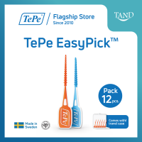 (แพ็ค 12 ชิ้น) TePe EasyPick™ เทเป อีซี่พิค ไม้จิ้มฟันซิลิโคน ขนาด XS/S, M/L