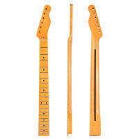 【สีเหลืองสดใส】, 22 Fret Leher Gitar Elektrik,Pemegang Fretboard เมเปิ้ล Kanada,untuk TL E Back Centerline.