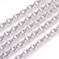 โซ่สแตนเลส 304 cable chain ข้อวงรี มี 2 ขนาด ยาว 5 เมตร