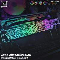 Customize RGB GPU Bracket Horizontal VGA Holder Customizable Video Card Support AURA 12V4PIN Custom MOD Water Cooler 5V3Pin Cables