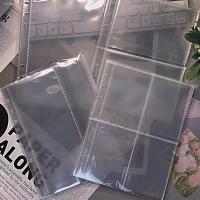 ☽ 10pcs/Lot A5 Binder Pockets Transparent Document 6Holes Plastic Punched File Folders Waterproof Loose Leaf Pouch Filing Bags