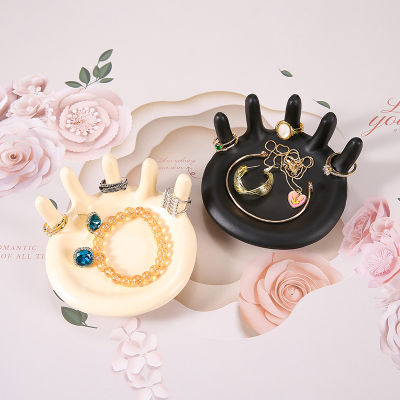 Cute Resin Jewellery Gift Tabletop Storage Tabletop Ornament Palm Jewellery Tray Hand Palm Ring Display Stand