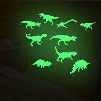 ZZOOI 9/8Pcs Glow In The Dark Dinosaur Luminous Stickers Stereo 3D Fluorescent Wall Stickers Fun Sticker For Kids H88F