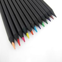 12 Colors/Lot MIRUI Creative Black Wooden Pencils Kawaii Drawing Sketch Pencil Set Art Student Stationery School Office Supplies Drawing Drafting