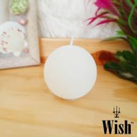 เทียนลูกบอล Ball Candle ไร้ควัน ไร้กลิ่น ขนาด 5 cm. White &amp; Ivory