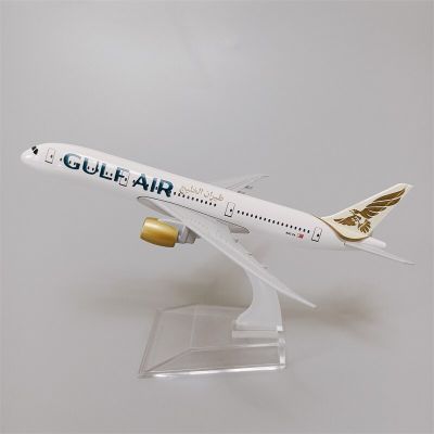 16Cm Bahrain Airways GULF Air Boeing 787 B787 Airways Airways โลหะผสม1:400รถยนต์ไดคาสเครื่องบินจำลองอากาศยานกับผู้ถือ