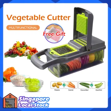  Vegetable Chopper, 14 in 1 Vegetable Cutter Onion Chopper Food  Choppers Multifunctional Kitchen Vegetable Slicer Dicer Cutter with 8  Blades and Container for Carrot Potato Salad Garlic: Home & Kitchen