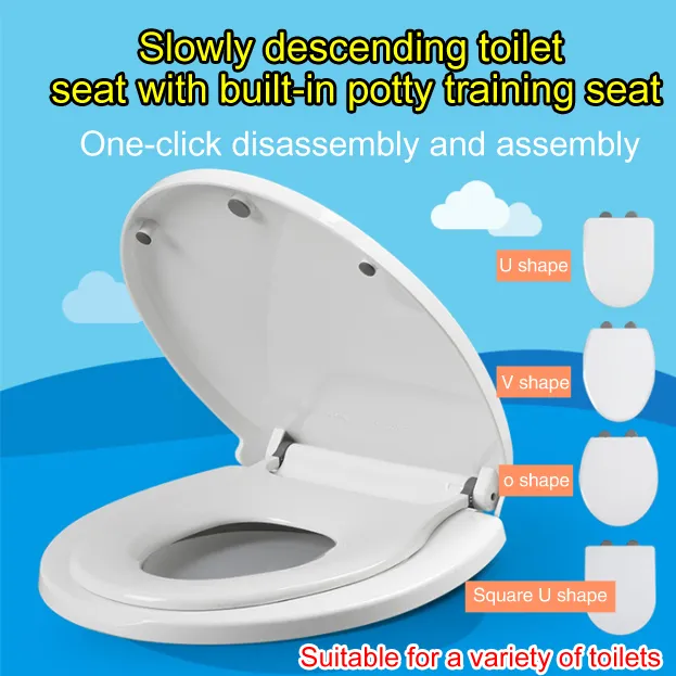 Slowly Descending Toilet Seat with Builtin Potty Training Seat Lazada PH