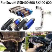 Slip On Full Systems Motorcycle Exhaust Middle Link Pipe Muffler Pit Bike For Suzuki GSR400 GSR600 BK400 BK600 GSR BK 400 600 Wall Stickers Decals