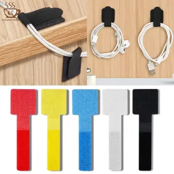 30 Pieces Hook and Loop Tape Wire Organizer, 3M Adhesive Cable Ties Desk  Wire Organizer Self Adhesive Cable Management Hook and Loop Tape, Strong