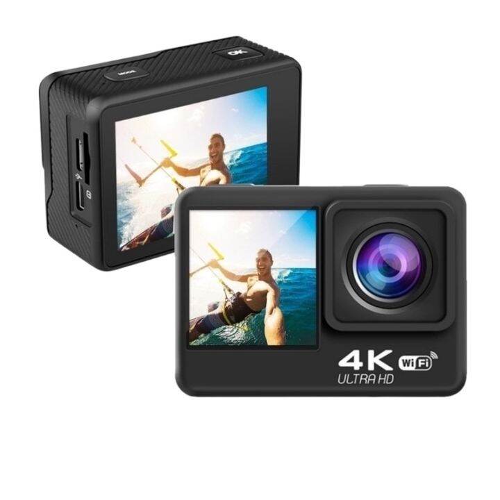 Action Camera dual screen 4K 2.0 LCD Remote Control WiFi Waterproof
