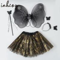 【CC】 Toddler Costume Baby Kids Up Tutu Skirt Witch Set