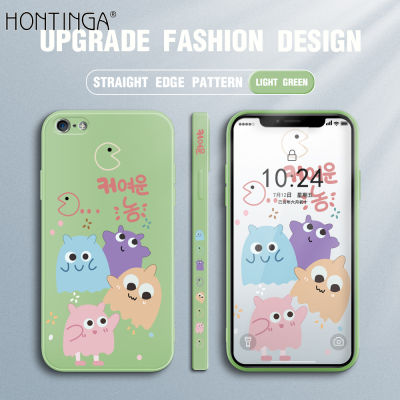 Hontinga เคสโทรศัพท์ Iphone 5 5S SE 2016,เคสสี่เหลี่ยมสไตล์เกาหลีลายการ์ตูนยางขอบซิลิโคนนิ่มเหลวดั้งเดิมเคสคลุมรอบกล้องเคสป้องกันกล้องด้านหลังเคสใส่โทรศัพท์แบบนิ่มสำหรับเด็กผู้หญิง