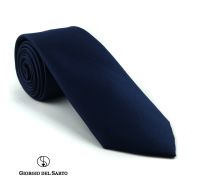 Giorgio Del Sarto Necktie 8.5 CM  Navy Blue with Fabric Texture เนคไทสีน้ำเงินมีเท็กเจอร์