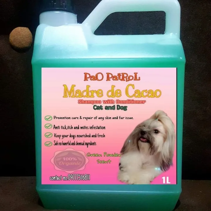 Madre de cacao dogs shampoo with conditioner. Lazada PH
