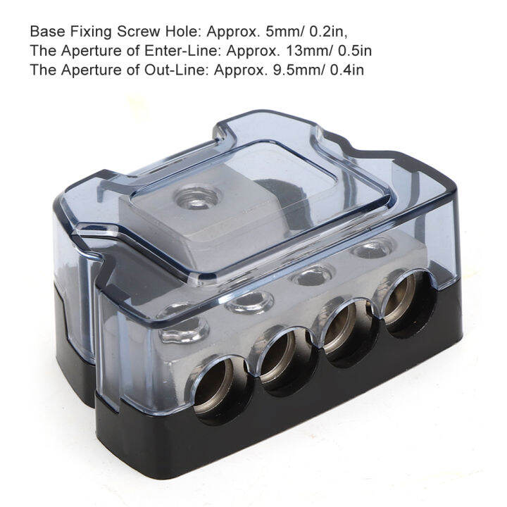 Distribution Block Car Power 1 in 4 Out Distribution Platinum Block