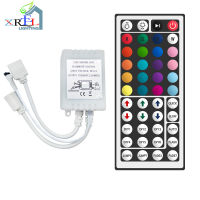 รีโมทคอนโทรล IR RGB Controller Dimmer สำหรับ10M 5M 3528 2835 5050 LED Strip Light 44คีย์หรือ24คีย์ DC12V Dual ช่องเสียบเอาต์พุต