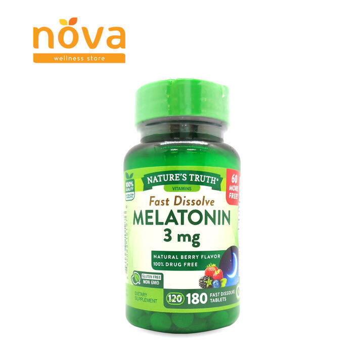 Nature's Truth Fast Dissolve Melatonin 3mg 180 Tablets (Bottle) | Lazada PH