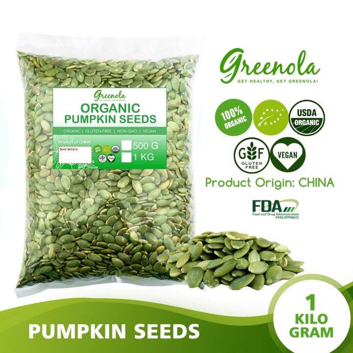 Greenola Organic Raw Pumpkin Seeds (Wholesale) 250G 500G 1 Kg Lazada PH