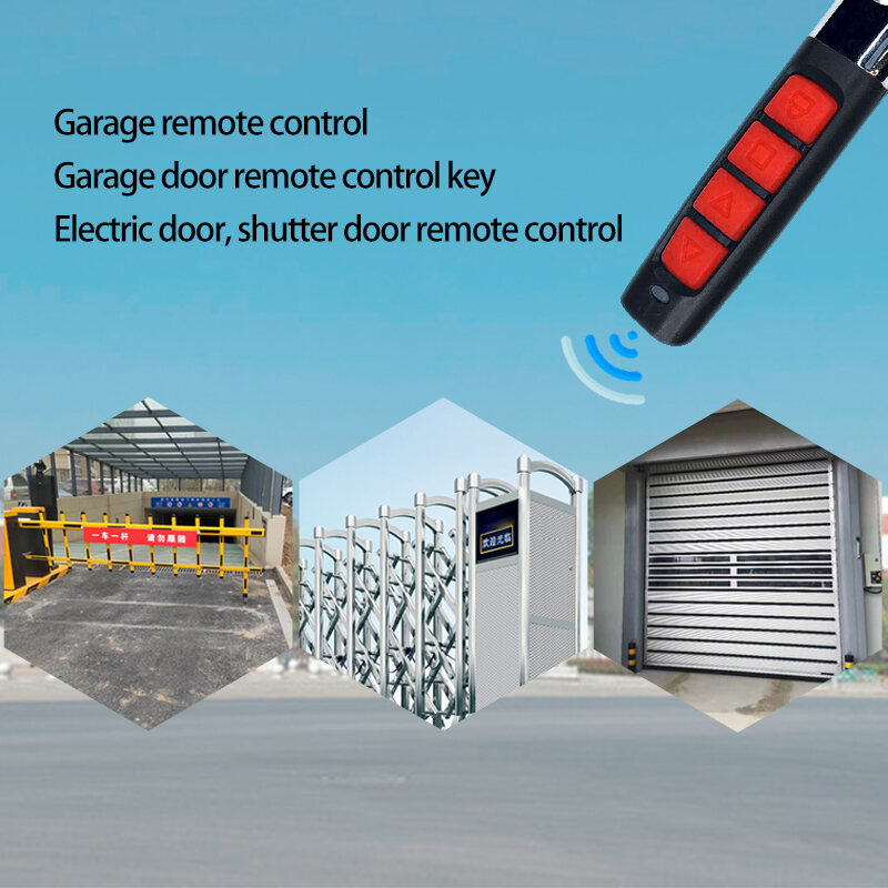 [Ready stock] Auto gate Remote Control 330/433Mhz 4 Channel Garage Door Opener Remote Control Duplicator Clone Cloning Code Car Key