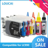 LC38 LC39 LC61 LC65 LC67 LC980 LC985 LC990 LC1100 Ink Cartridge Refillable For Brother DCP-J125 185C 195C J315W printer