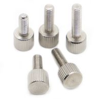 304 Stainless Steel Knurl Flat Round Head Hand Tighten Thumb Screw Chassis Thumb Bolt Adjust Toolless M2 M2.5 M3 M4 M5 M6