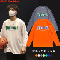 BHC เสื้อยืดแขนยาวแฟชั่นผู้ชาย,เสื้อสเวตเชิ้ตแห้งเร็วลำลองทรงหลวม4XL ขนาดพิเศษเสื้อบาสเก็ตบอลแขนสั้นสำหรับผู้ชาย