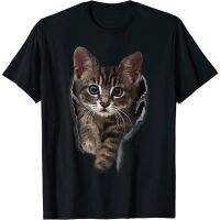 Cute Brown Kitten Staring Adult T-Shirt. Tops For Men Women Fashion Men Boys Distro Import