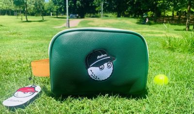 MALBON South Koreas new clutch bag fisherman hat golf sundries bag double-layer golf casual handbag