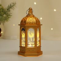 ✈ Ramadan Lamp Decoration for Home Islam Muslim Festival Decoration Supplies LED Wind Lantern Ornament Eid Mubarak Night Light