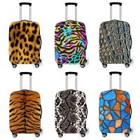 【LZ】✐  Tigre Leopardo Cobra Crocodilo Imprimir Bagagem Capa Zebra Listras Elástico Anti-Poeira Mala Protetora Cobre Acessórios de Viagem