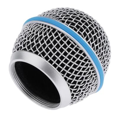 1 Piece Microphone Grill Head Replacement Blue Steel Mesh Replacement Head for Beta58A