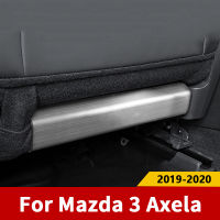 สแตนเลสรถต่อต้านสกปรก Pad ปกป้องปกตัดที่นั่งกลับต่อต้านเตะ Pad สำหรับมาสด้า3 A Xela 2019 2020อุปกรณ์ตกแต่งภายใน