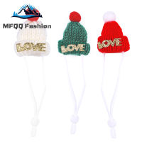 Mfqq หมวกคริสต์มาสสัตว์เลี้ยงพร้อมตัวอักษร,1ชิ้น/3ชิ้นลายรัก Pompon สำหรับหนูแฮมสเตอร์หนูตะเภาชินชิล่าเม่นจิ้งจกสัตว์ขนาดเล็ก