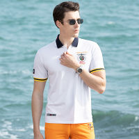 Summer New Men Polo Shirt Short Bruce Shark Fashion Loose Casual Smart 95Cotton 5Spandex Stretch Comfortable Top Mens Tees