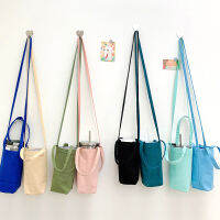 SHENGHAN กระเป๋ากระบอกน้ำ Crossbody ง่ายสีทึบถ้วยป้องกันแบบพกพา